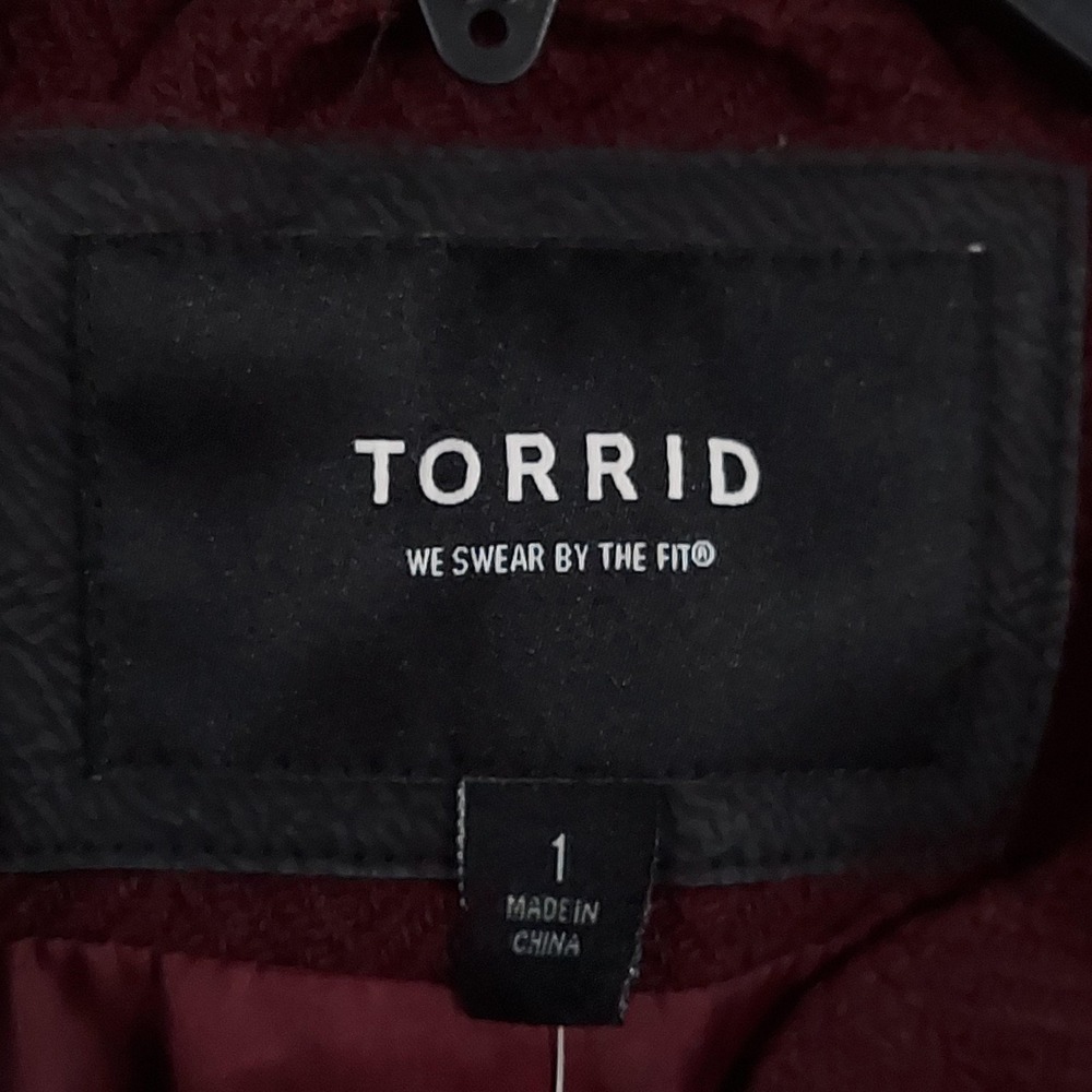 torrid Burgundy Military-Style Trench Coat - Picture 7 of 11